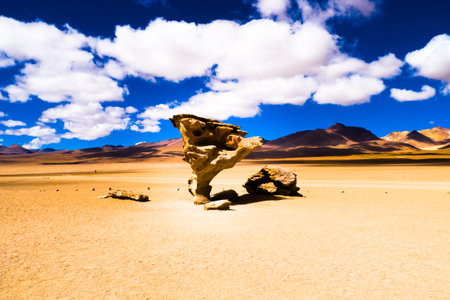 Rock formation in the bolivian highlands.の写真素材
