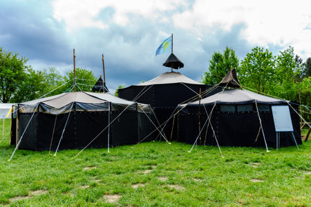 Tents at summer camp scoutsの写真素材