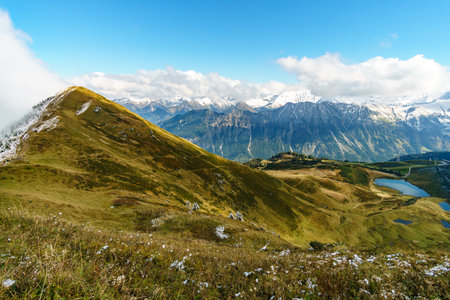 beautiful mountain on summer timeの写真素材