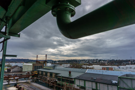 View over the german Ruhr area in Bottropの写真素材