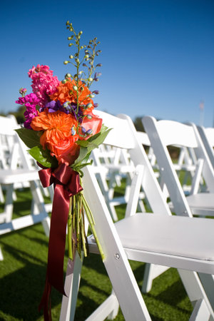 Outdoor Wedding Aisleの写真素材