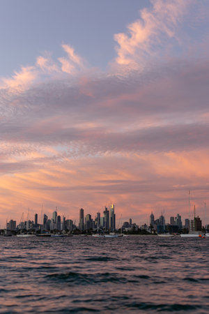 Water views of Melbourne in Australiaの写真素材