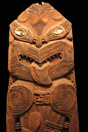 maori carving, new zealandの写真素材