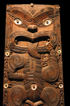 maori carving, new zealandの写真素材