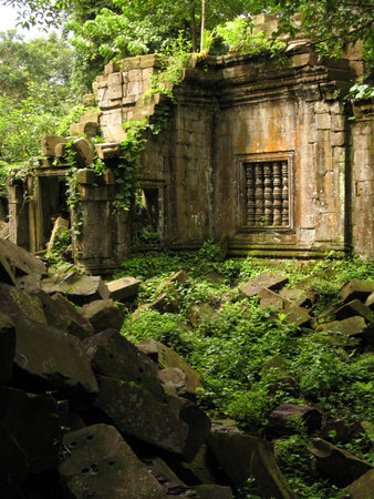 ruins in the jungleの写真素材
