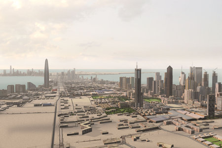 Imaginary cityの写真素材