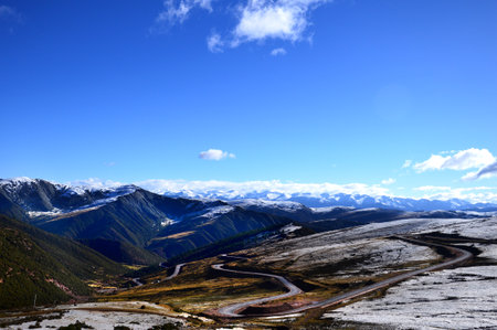 View in Tibet の写真素材