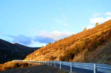 Autumn View in Tibet の写真素材