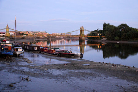 River Thames low tideのeditorial素材