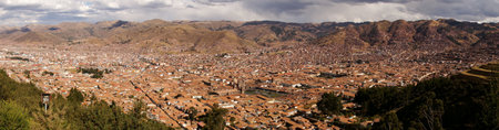 Cusco Panorama in Peru.の写真素材