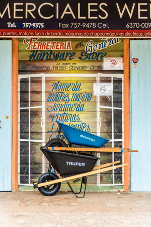 Bocas del toro Panama. March 2018. A view of a typical shop on the island of Bocas del toro in Panama.のeditorial素材