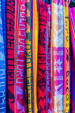 Bocas del toro Panama. March 2018. A view of typical tourist souvenirs being sold on the island of Bocas del toro in Panama.のeditorial素材