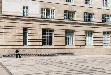 London. June 2018. A view of Forum Magnum Square along the south bank in Londonのeditorial素材