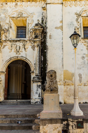Leon, Nicaragua. February 2018. A view of the cathedral Asuncion in Leon Nicaraguaのeditorial素材