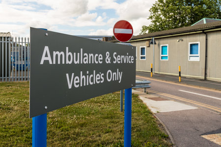 Enfield, london. June 2018. A view of signage at Chase Farm hospital in Enfield london.