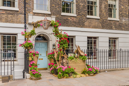 London. June 2018. A view of the zetter Townhouse Hotel in clerkenwell in Londonのeditorial素材