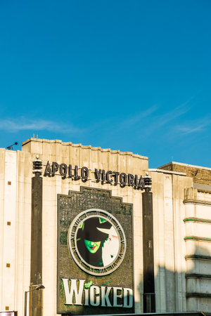 London. August 2018. A view of the Wicked theatre show at the Appollo theatre in Victoria in Londonのeditorial素材