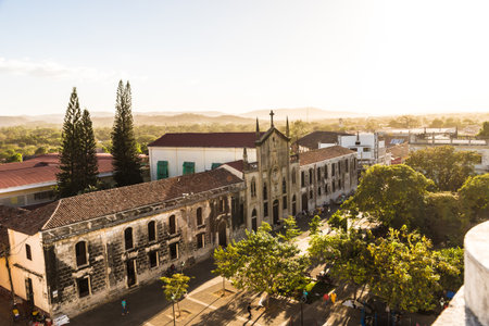 Leon, Nicaragua. February 2018. A view from the roof of the Cathedral of the Assumption of Mary in...