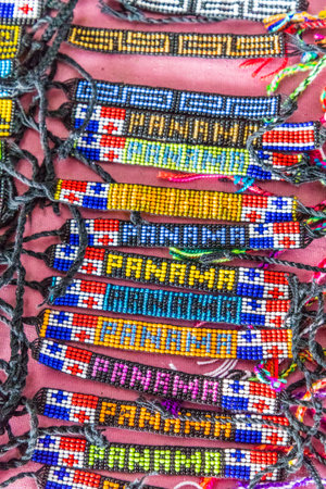 Panama City, Panama. March 2018. A view of souvenirs for sale in Panama City in Panama