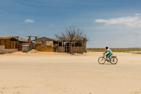 Cabo de la vela, La Guajira, Colombia. April 2018. A view of the scenery in Cabo de la Vela in Colombiaのeditorial素材