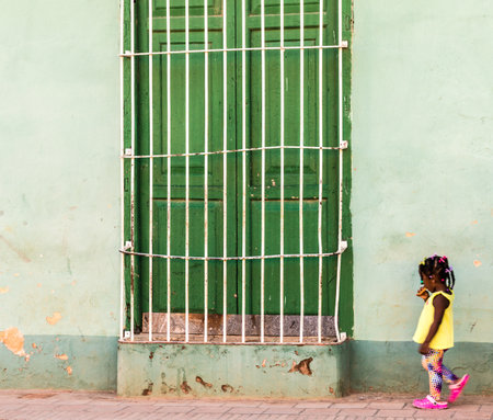 Trinidad Cuba. January 2018. A view of typical architecture in Trinidad, Cubaのeditorial素材