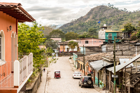 Copan Town, Copan, Honduras. February 2018. A typical view in Copan Town in Honduras