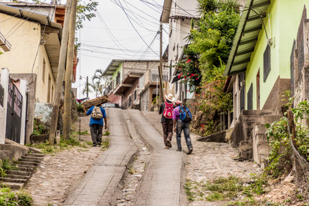 Copan Town, Copan, Honduras. February 2018. A typical view in Copan Town in Hondurasのeditorial素材