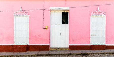 Trinidad, cuba. January 2018. A view of a colourful street in Trinidad in Cuba