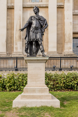 London. September 2018. A view of in Trafalgar square in Londonのeditorial素材