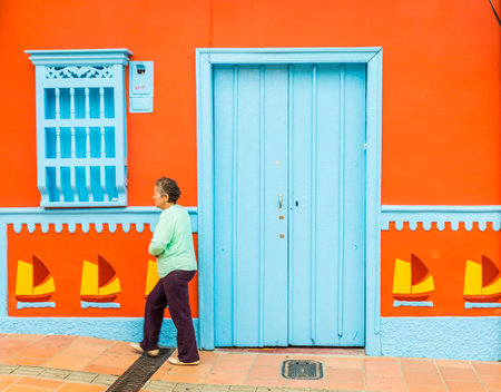 Guatepe Colombia. March 2018. A view of the colourful architecture in Guatape in Colombiaのeditorial素材