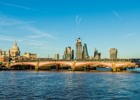 London. September 2018. A view of the City of London skyline in in Londonのeditorial素材