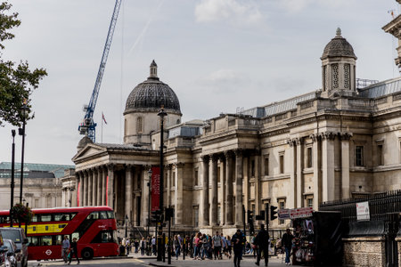 London. september 2018. A view of The national gallery in london