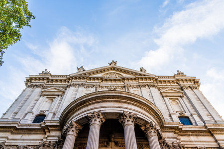 London. October 2018. A view of St Pauls Cathedral in Londonのeditorial素材