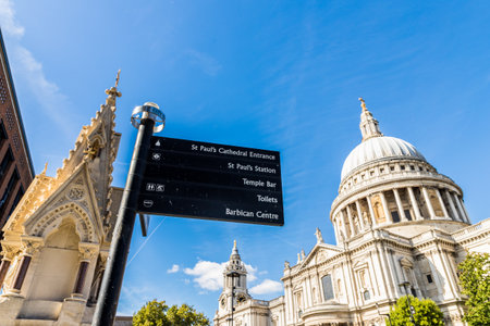 London. October 2018. A view of St Pauls Cathedral in Londonのeditorial素材