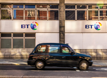 London. October 2018. A view of the outside the BT office in Londonのeditorial素材