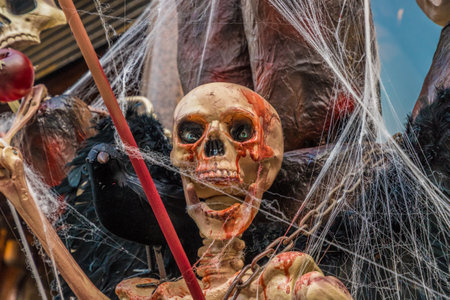 London. October 2018. Halloween decorations outside the T -Goode store in Mayfair in london