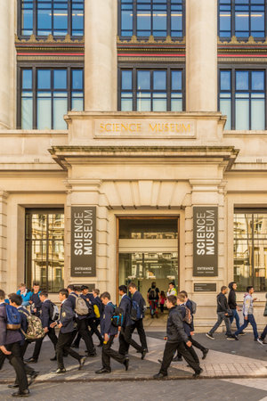 London. 2018. A view of the Science Museum in Londonのeditorial素材