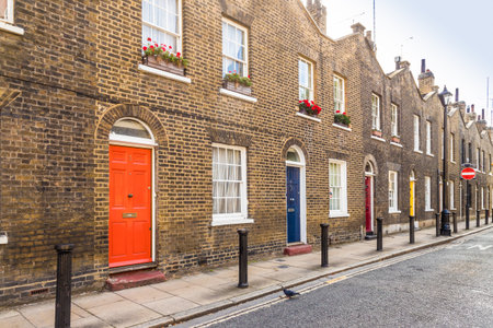 London October 2018. A view of beautiful Georgian streets in waterloo in London.