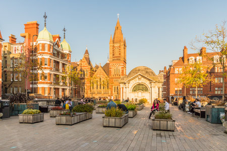 London October 2018. A view of Brown hart Gardens in London.