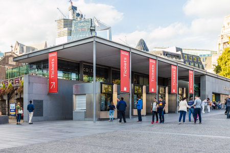 London October 2018. A view of the ticket office for Tower of London in London