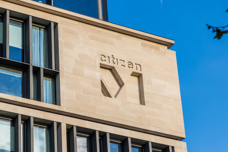 London October 2018. A view of the Citizen M hotel in Tower Hill in Londonのeditorial素材