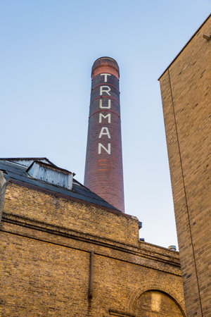London October 2018. A view of the Old trueman Brewery in Londonのeditorial素材