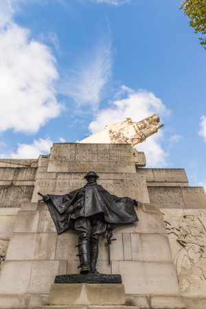 London October 2018. A view of the Driver on the Royal Artillery memorial in Londonのeditorial素材