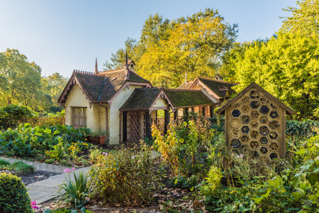 London. November 2018. A view of the Duck Island cottage in St James park in Londonのeditorial素材