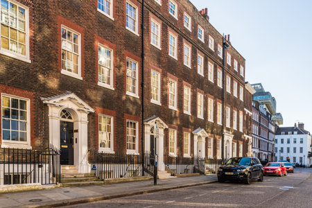 London. November 2018. A typical street in Westminster in Londonのeditorial素材