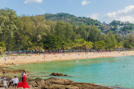 January 2019. Karon beach in Phuket in Thailand.のeditorial素材