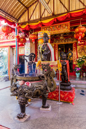 January 2019. Phuket Town Thaialnd. Jui Tui temple in Phuket Town Thailandのeditorial素材