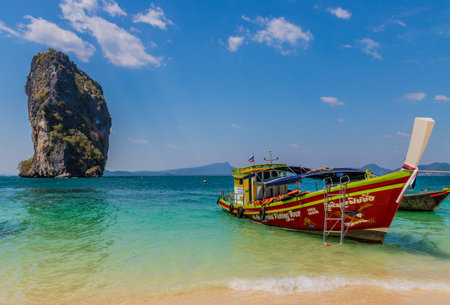 February 2019. Poda Island in Krabi Thailand. A view on Poda islandin Thailand