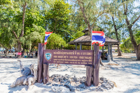 February 2019. Poda Island in Krabi Thailand. A view on Poda islandin Thailandのeditorial素材