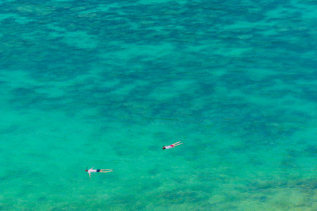 snorkers in Ko Lipe Tarutao National Marine Park Thailandの写真素材